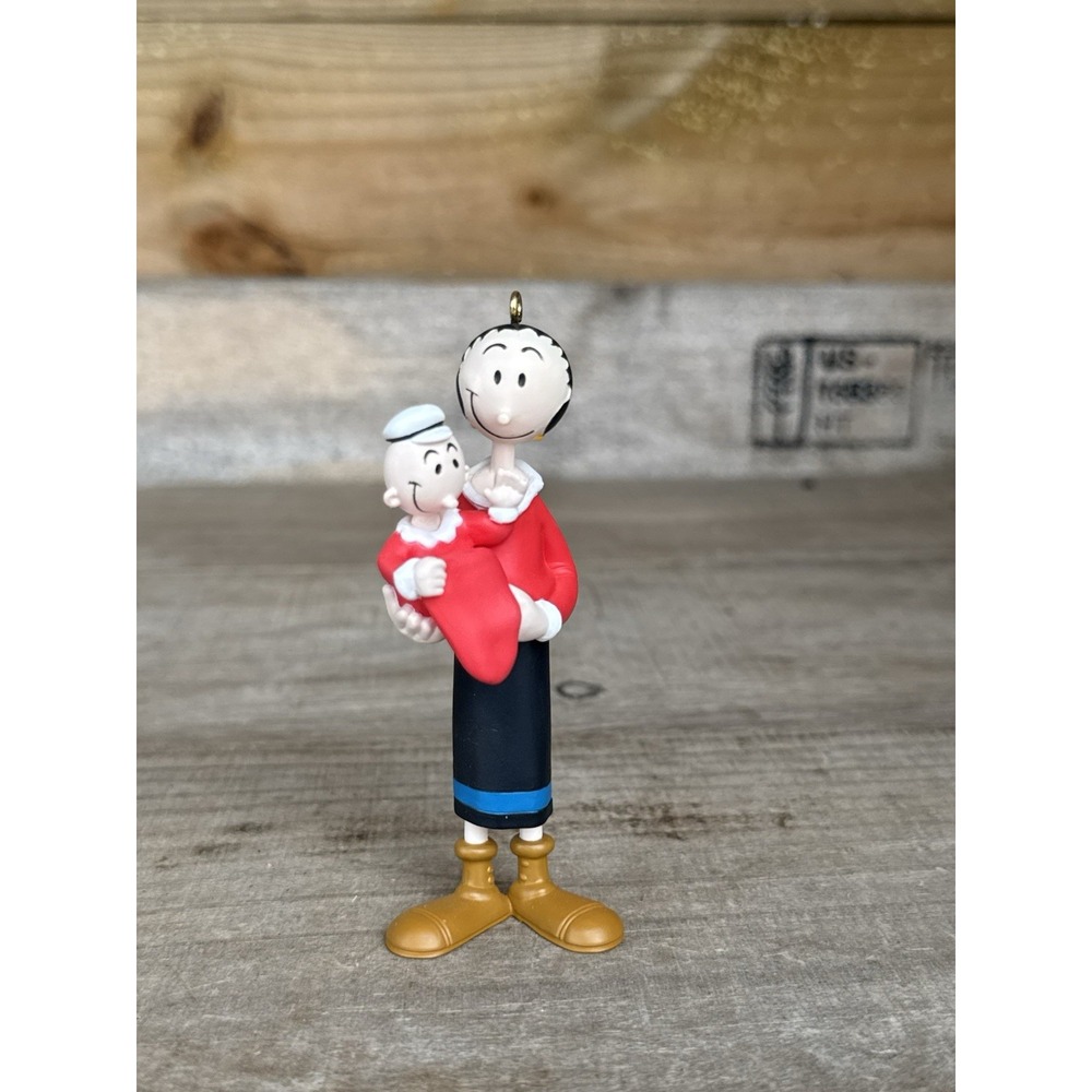 Vintage Ornament Hallmark Keepsake Popeye Olive Oyl and Swee'Pea 1996